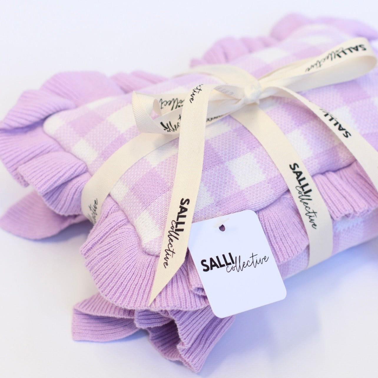 IN STOCK Lilac gingham Luxury dolls bedding set (blanket + Pillow)$35.45 ex gst