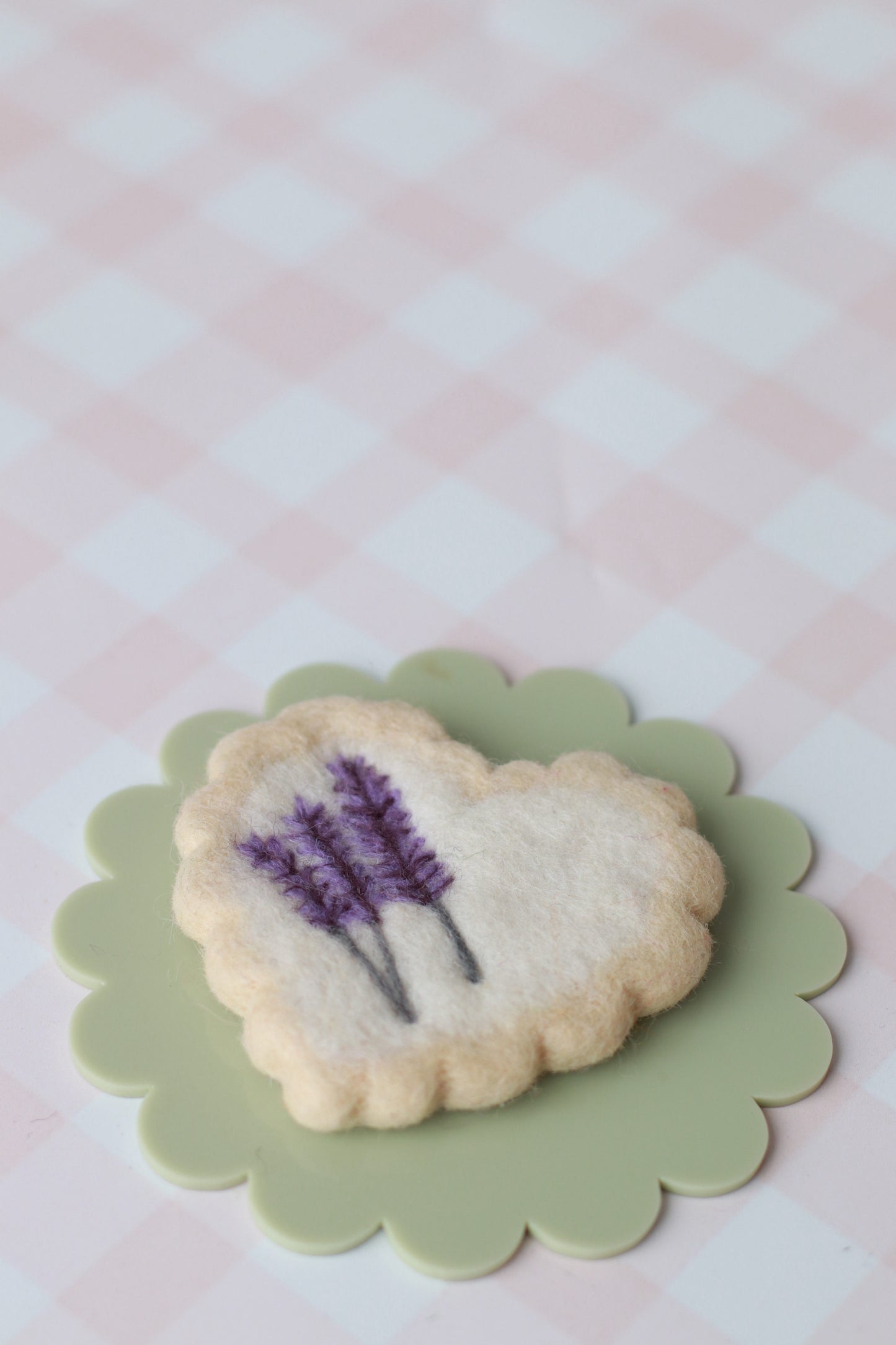 Lavender heart shortbread cookies
