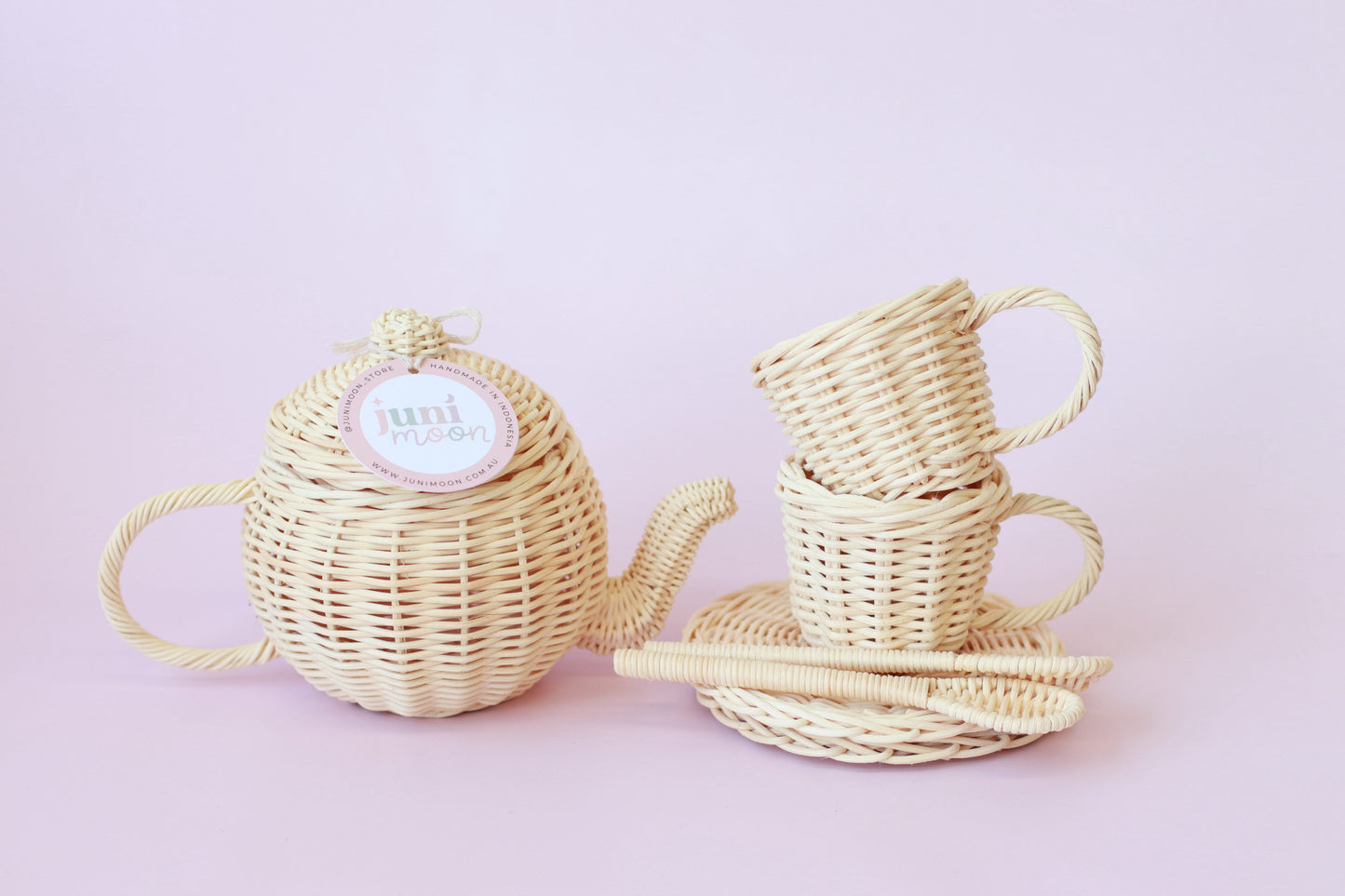 Little sippers’ Rattan children’s tea set