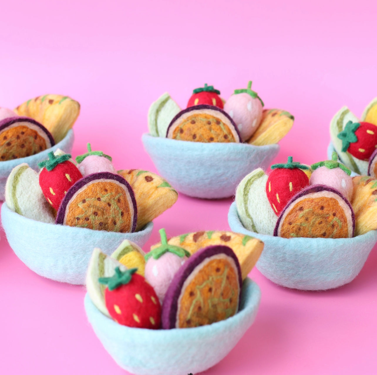 Fruit salad sets - choose your bowl colour