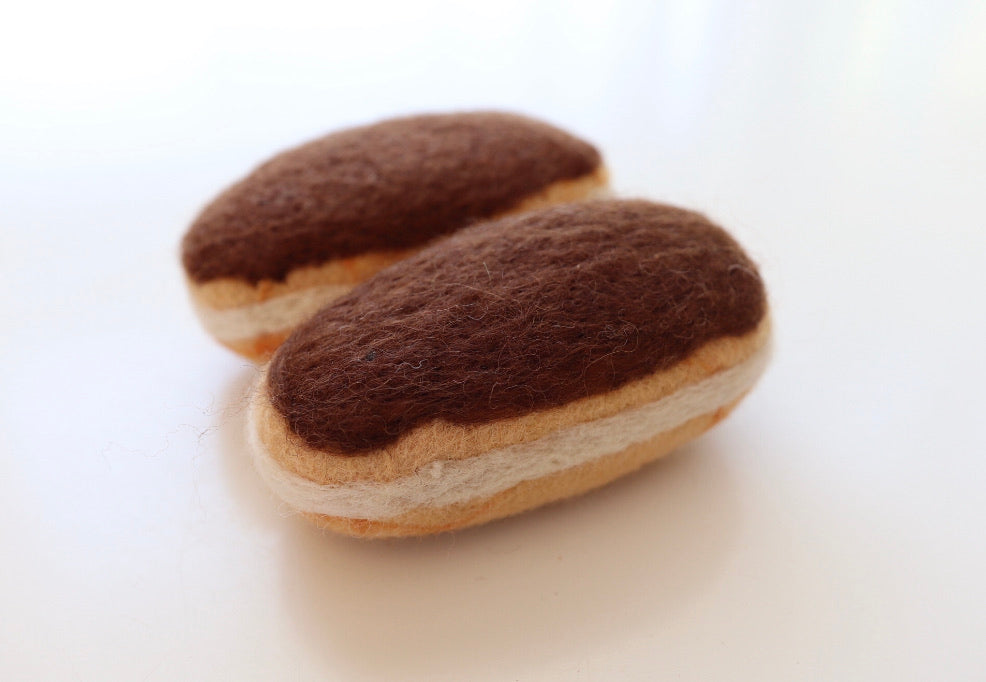 Felt Chocolate Eclairs - 2 pce