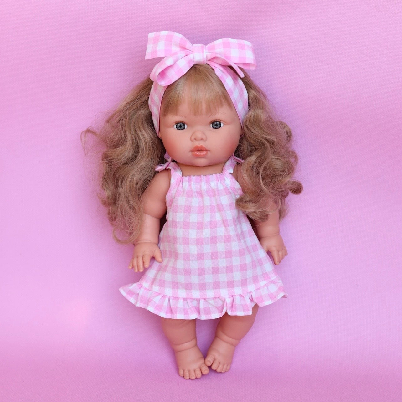 Sleeveless summer ruffle hem dress + Bow set ex GST