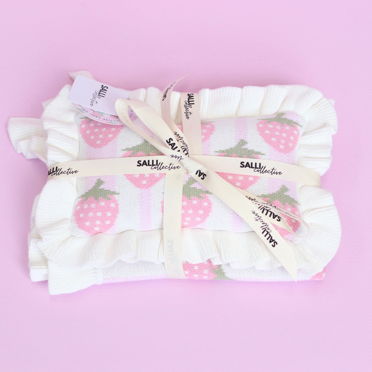 IN STOCK Strawberrry Luxury dolls bedding set (blanket + Pillow) $35.43 ex gst