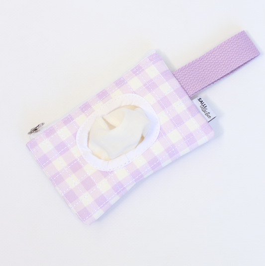 Baby Doll play wipes - Purple Gingham ex GST