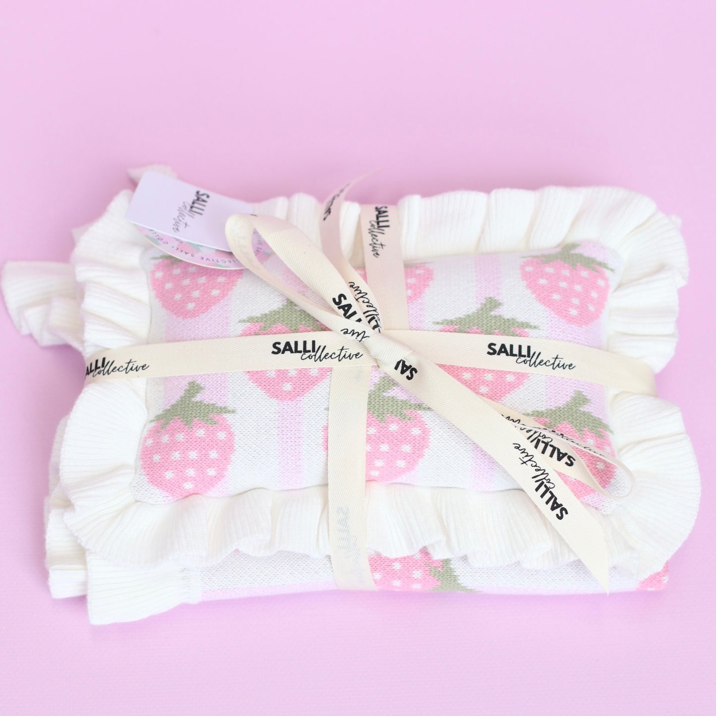 IN STOCK Strawberrry Luxury dolls bedding set (blanket + Pillow) $35.43 ex gst