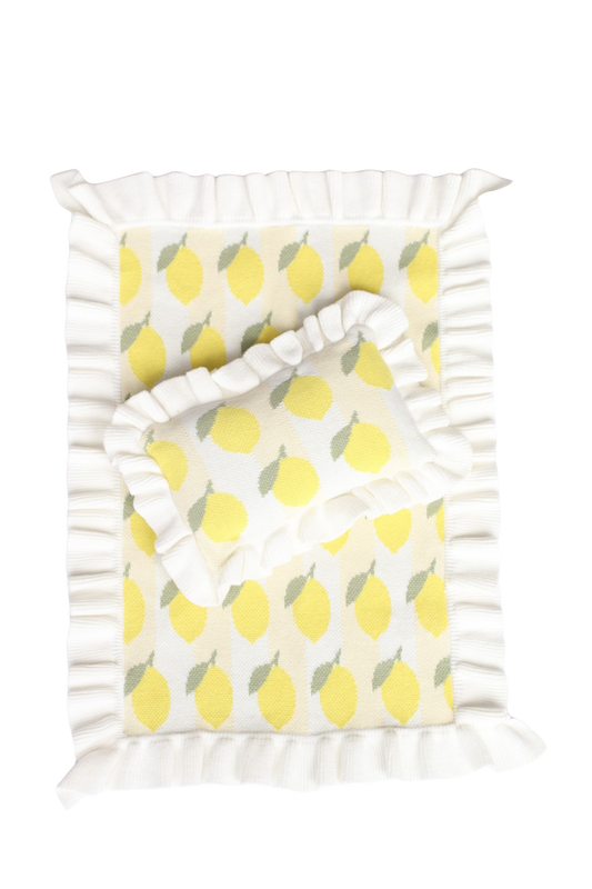 IN STOCK Squeezed Lemon Luxury dolls bedding set (blanket + Pillow) $35.43 ex gst