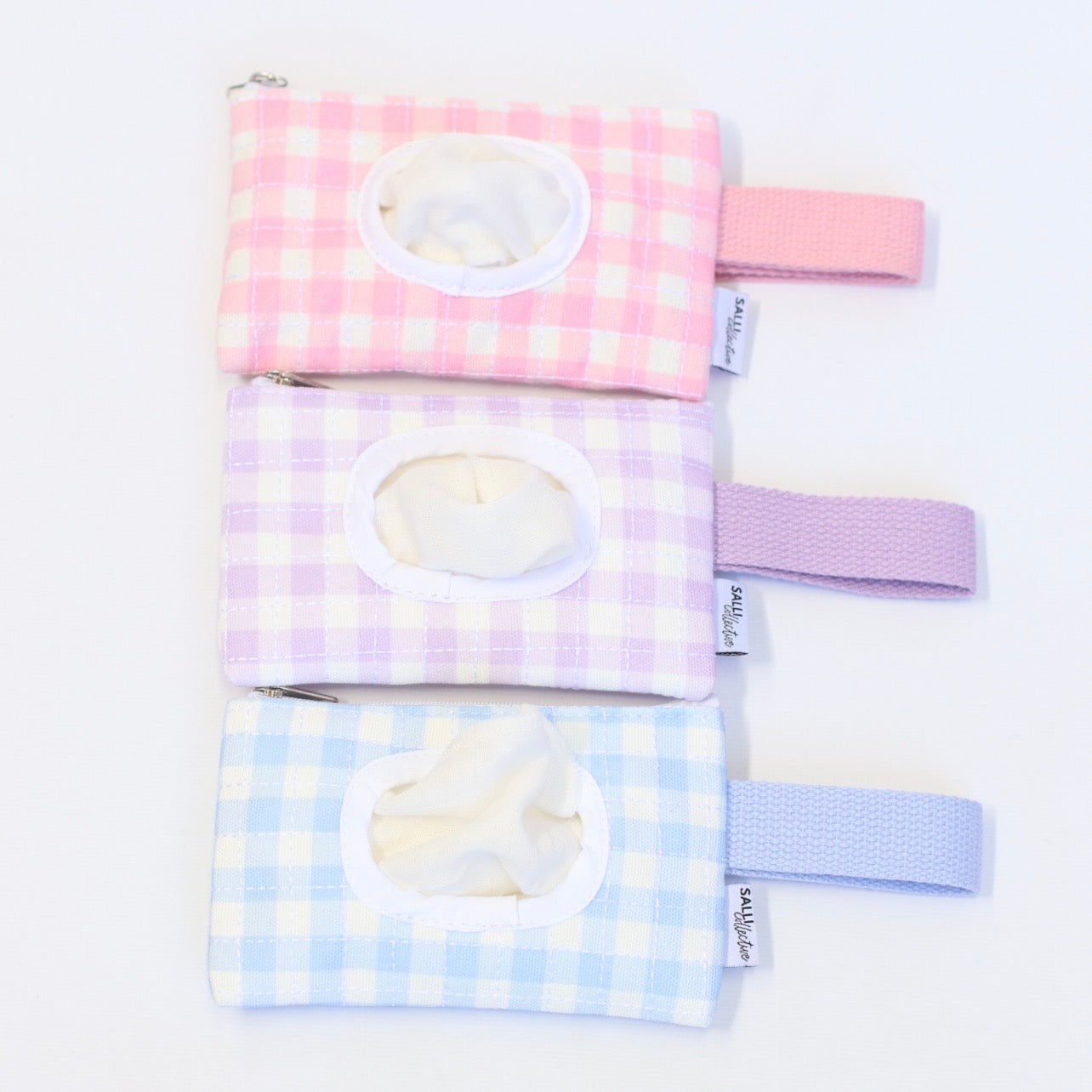 Coming soon Baby Doll play wipes - Purple Gingham