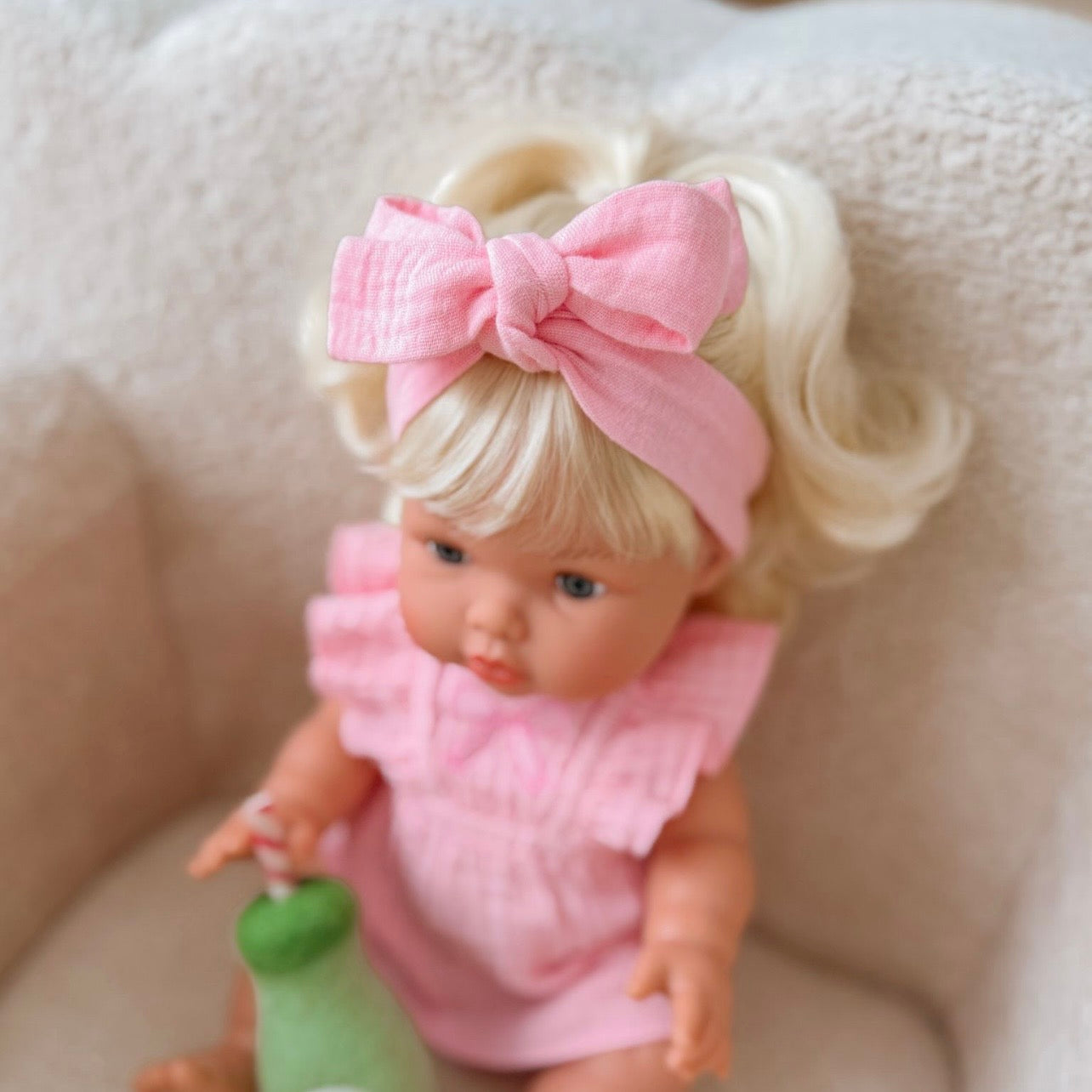 IN STOCK Pink Petal Bow dress + Bloomers + bow set ex GST