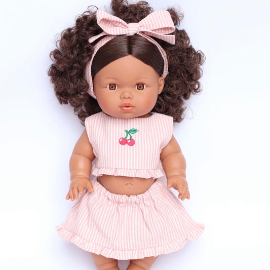 3 pce set vintage cherry pinstripe dress 2026 ex GST