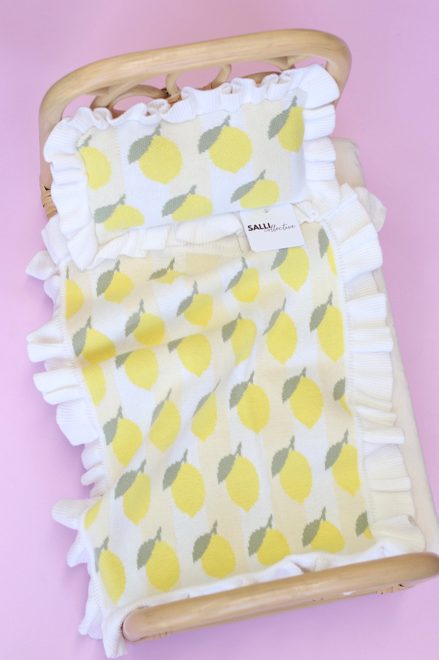 IN STOCK Squeezed Lemon Luxury dolls bedding set (blanket + Pillow) $35.43 ex gst