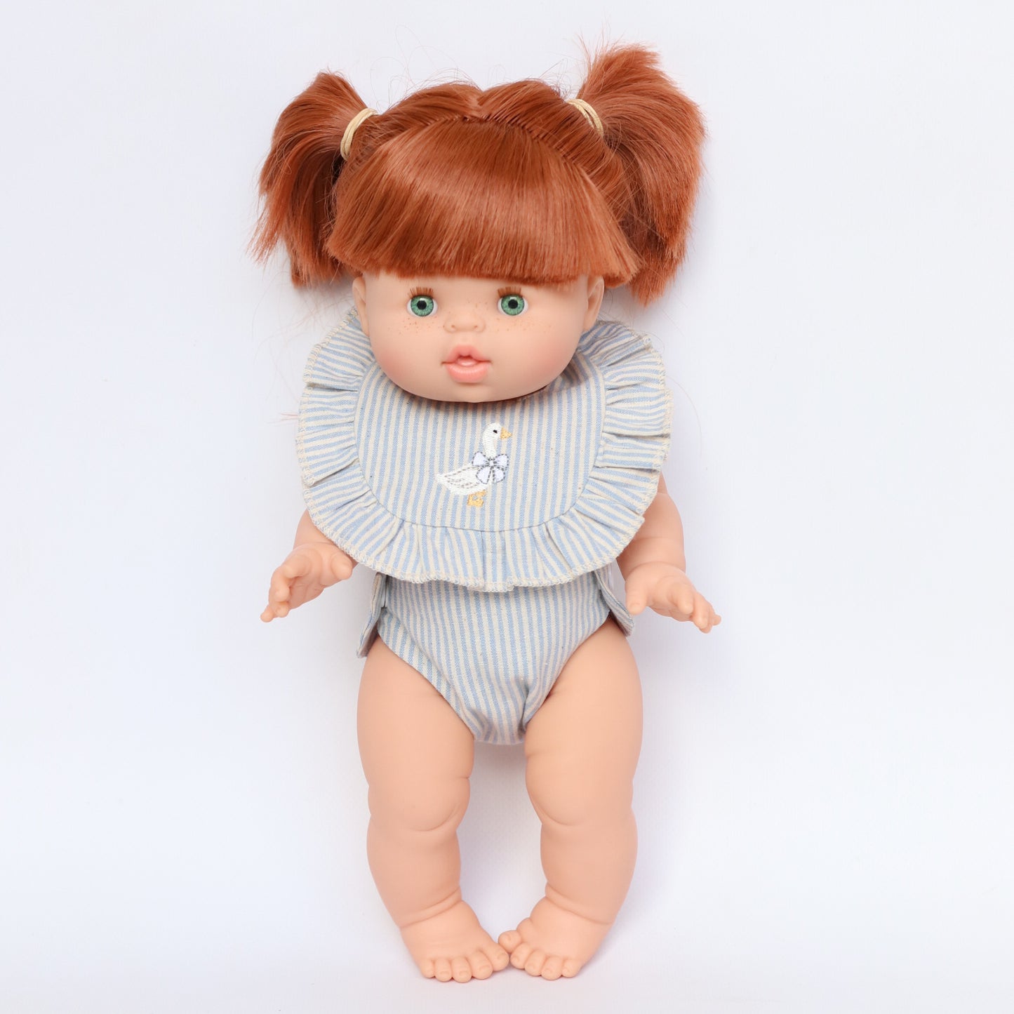 Blue striped Goose Bib + Diaper set ex GST