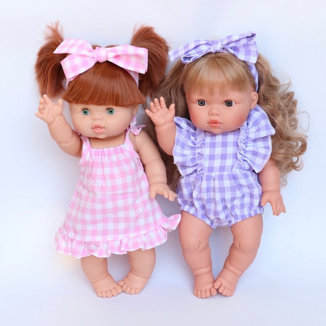 Sleeveless summer ruffle hem dress + Bow set ex GST