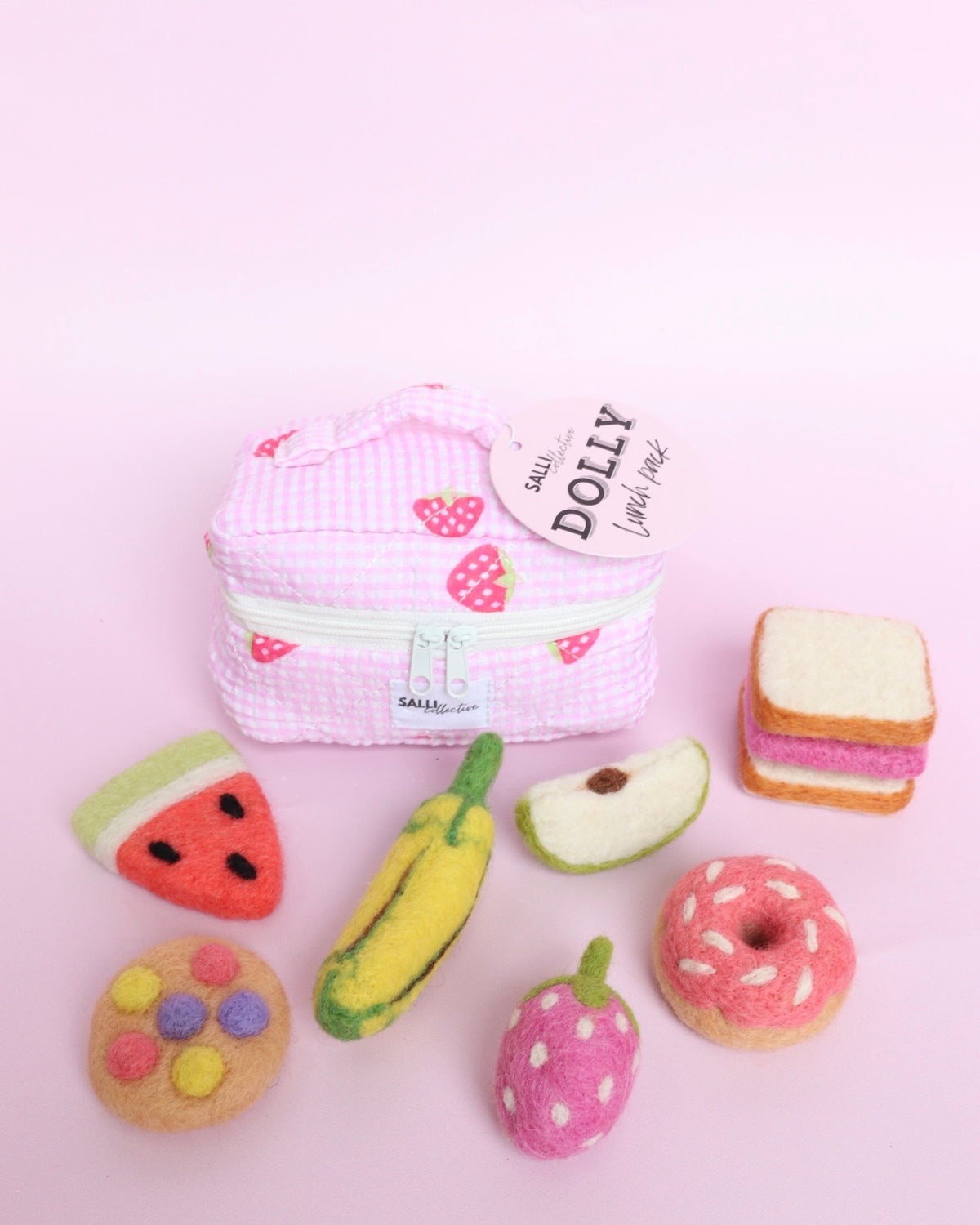 PRE ORDER Style 2 Dolly Lunch pack - Strawberry Fields 8 pce set (ex gst)