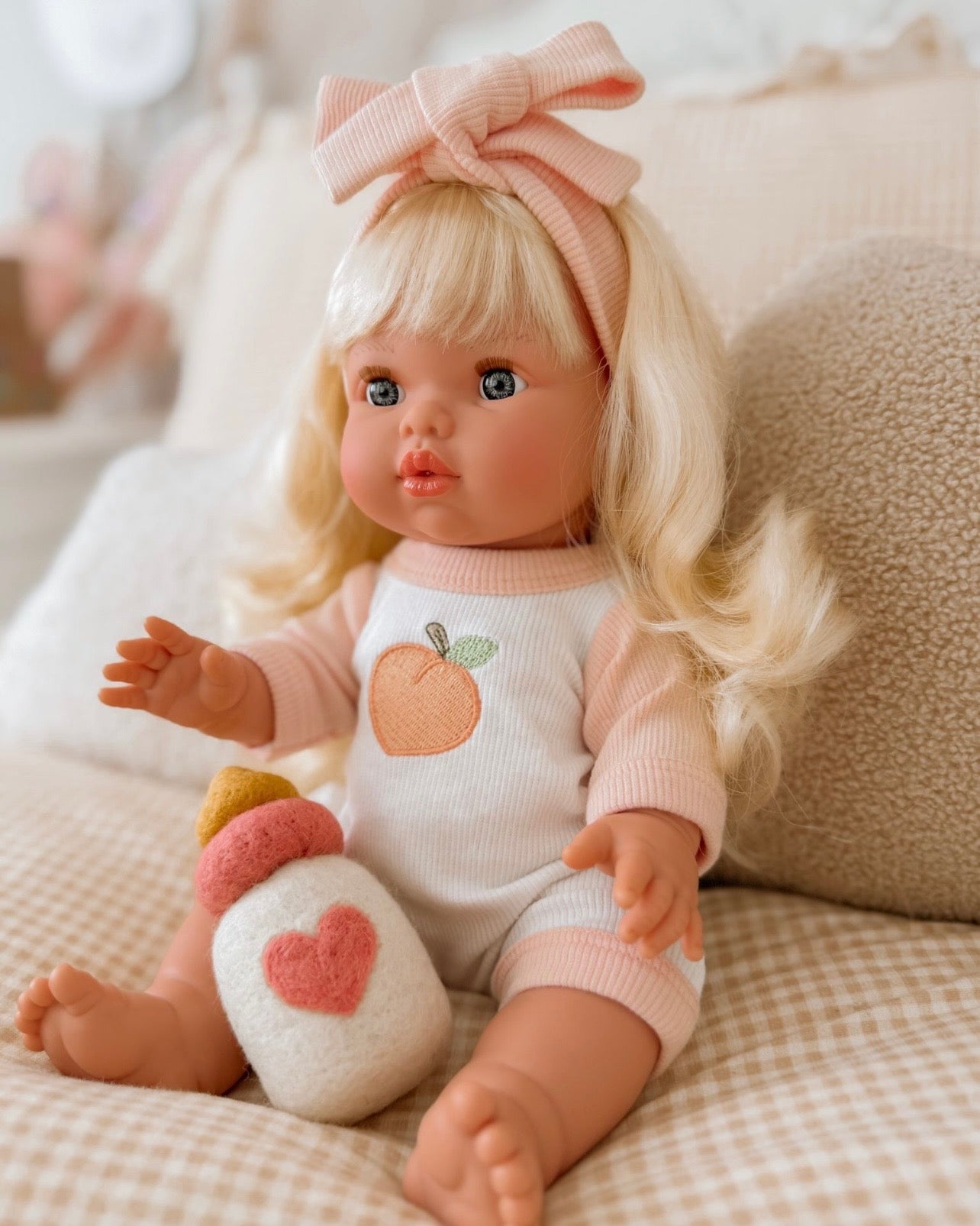 IN STOCK 🍑 Peaches & Cream Romper set (ex GST)