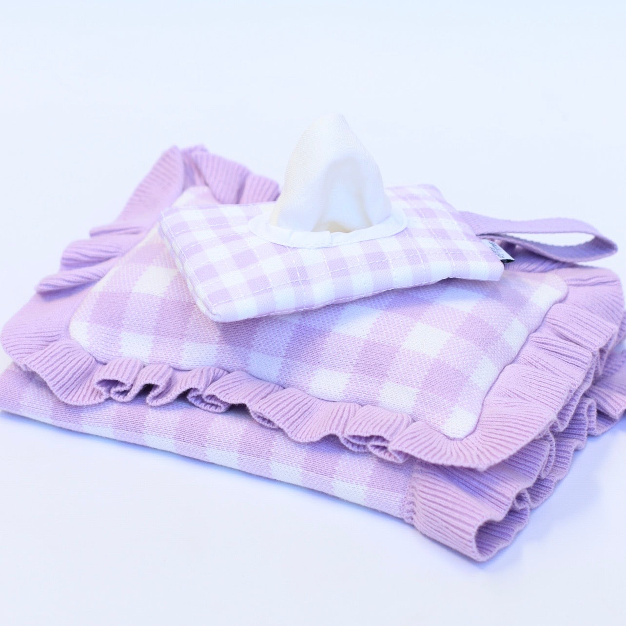 IN STOCK Lilac gingham Luxury dolls bedding set (blanket + Pillow)$35.45 ex gst