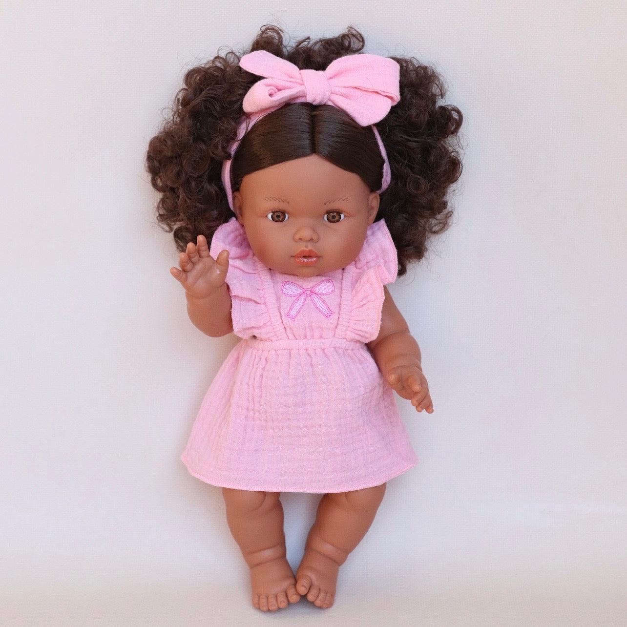 IN STOCK Pink Petal Bow dress + Bloomers + bow set ex GST