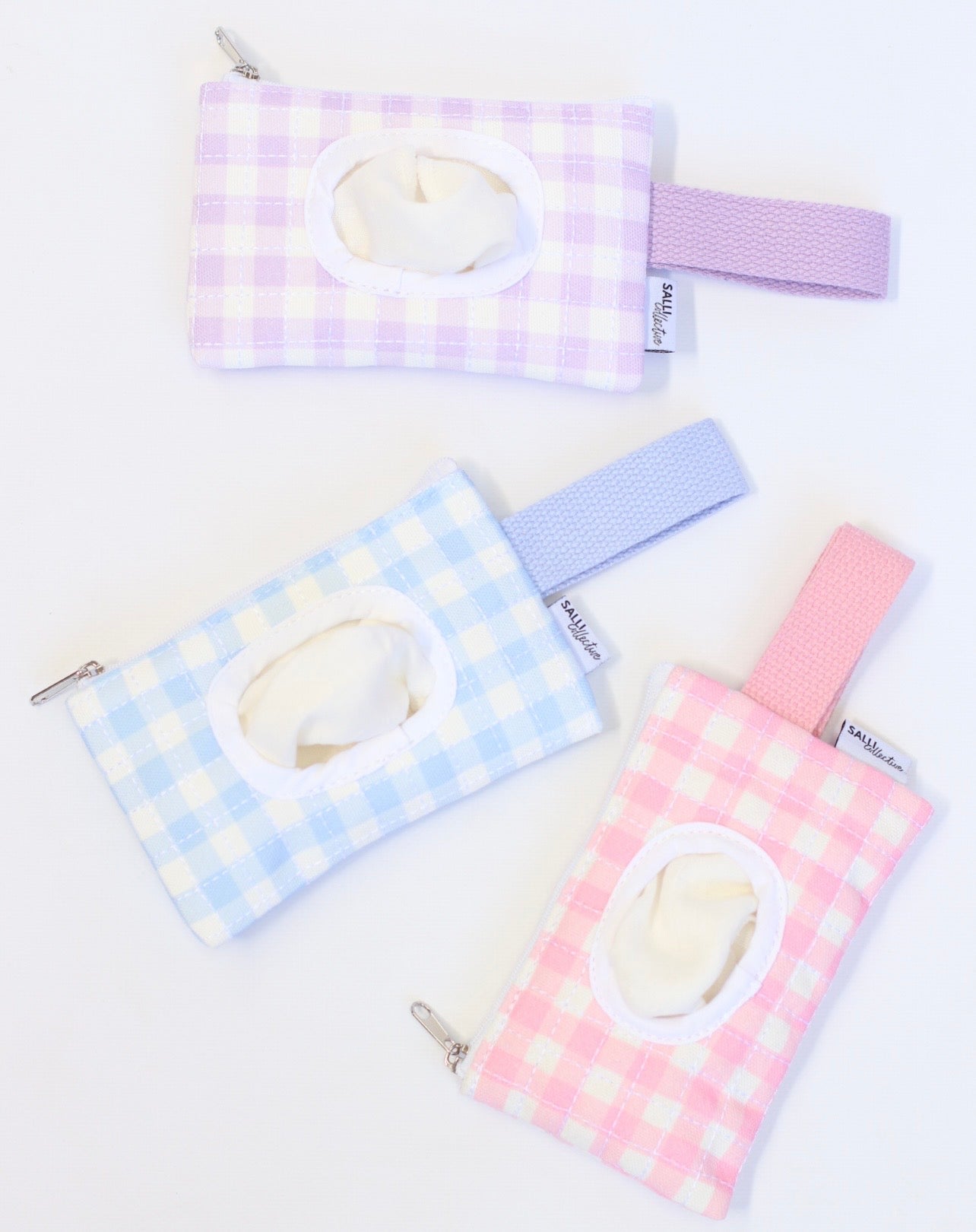 Coming soon Baby Doll play wipes - Purple Gingham