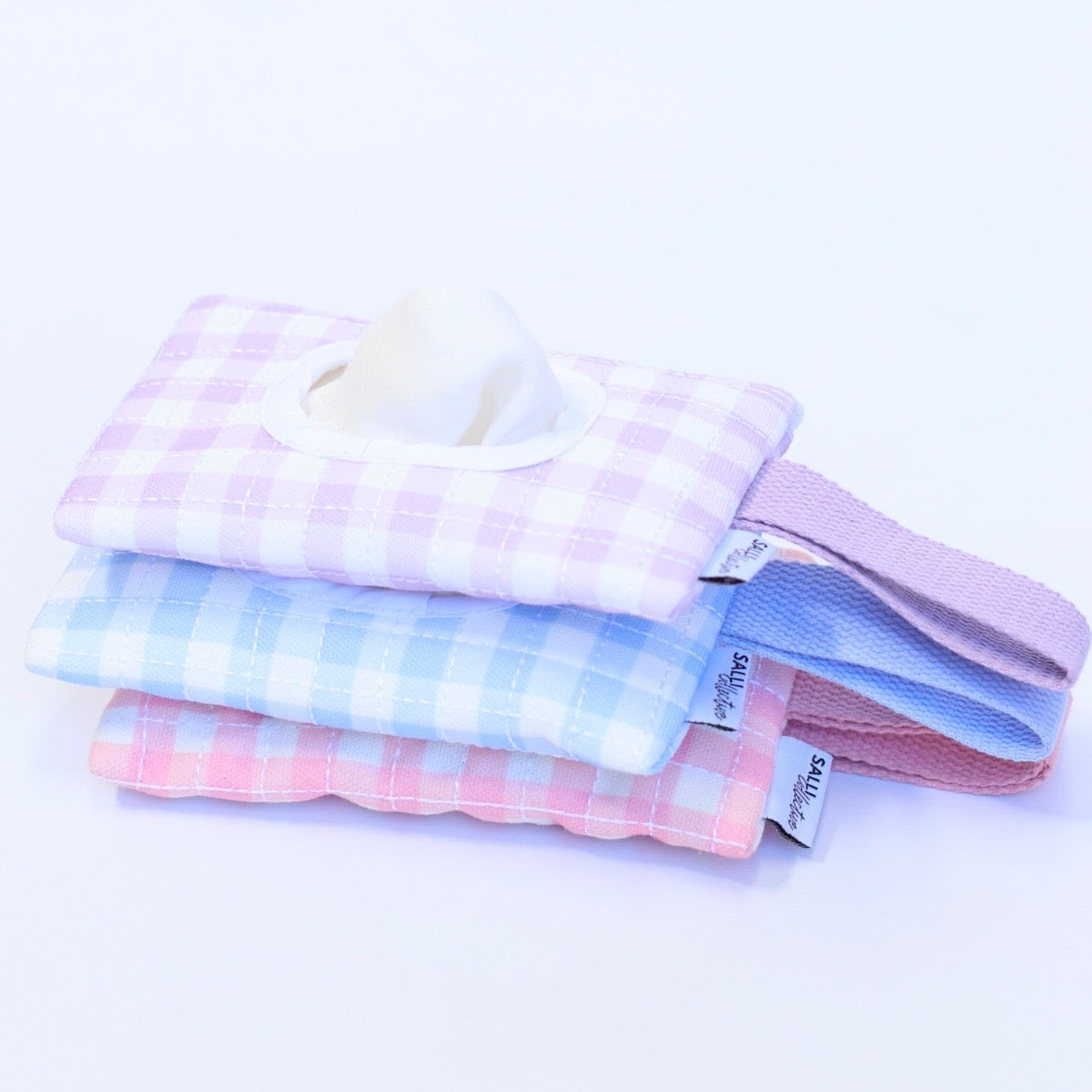 Coming soon Baby Doll play wipes - Purple Gingham