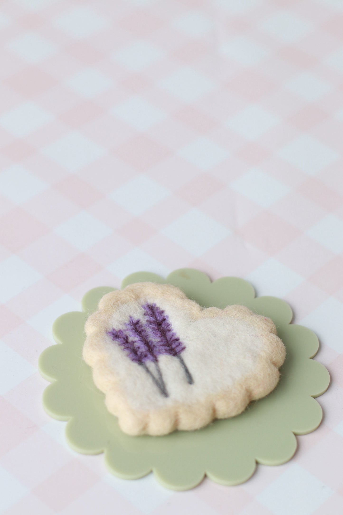 Lavender heart shortbread cookies