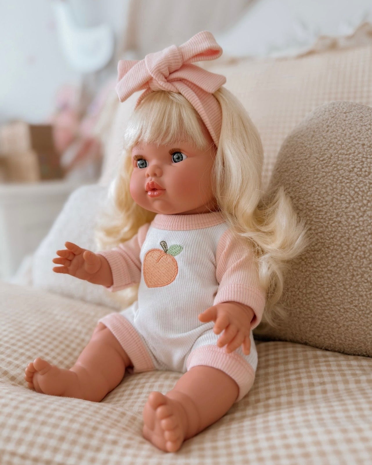 IN STOCK 🍑 Peaches & Cream Romper set (ex GST)