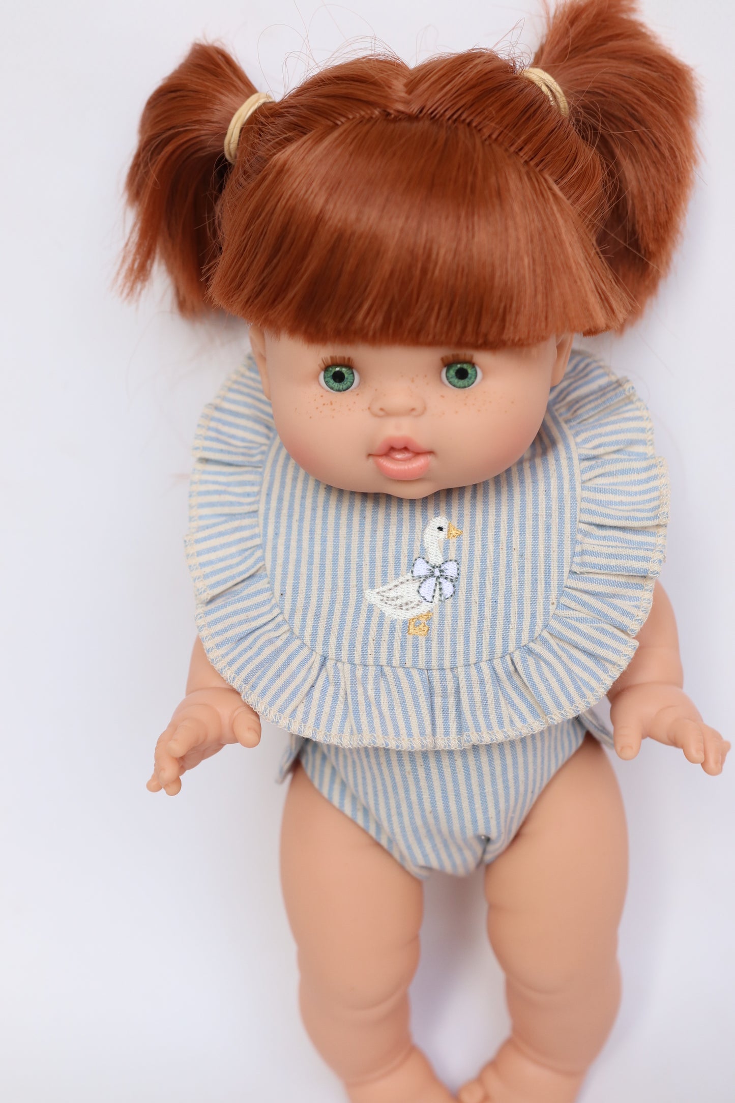 Blue striped Goose Bib + Diaper set ex GST