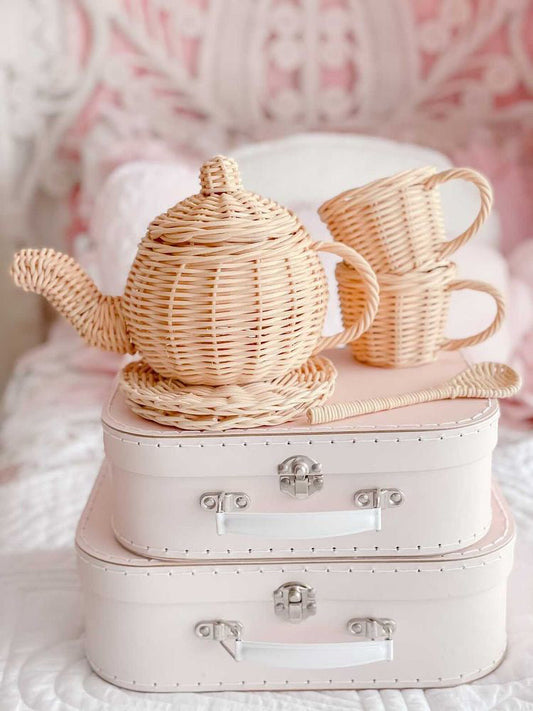 Little sippers’ Rattan children’s tea set
