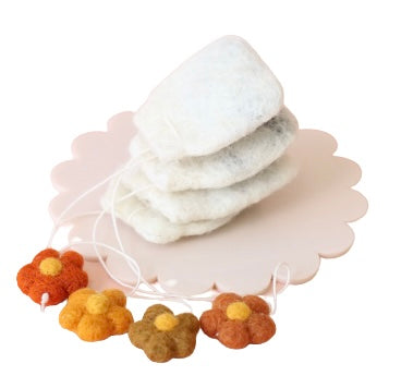 Flower power retro tea bag set - 4 pce